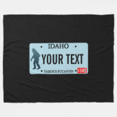 Couverture Polaire Plaque d'immatriculation Idaho Sasquatch (Devant (Horizontal))