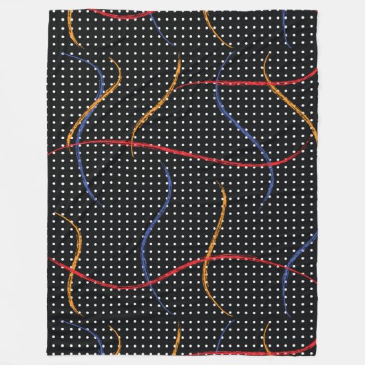 Couverture Polaire Plaque et points de peinture rétro (Devant)