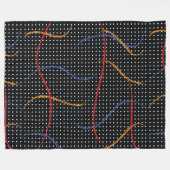 Couverture Polaire Plaque et points de peinture rétro (Devant (Horizontal))