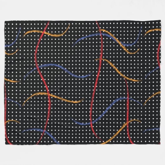 Couverture Polaire Plaque et points de peinture rétro (Devant (Horizontal))