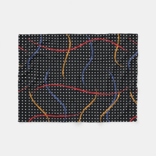 Couverture Polaire Plaque et points de peinture rétro (Devant (Horizontal))