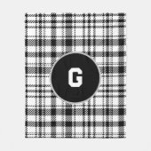 Couverture Polaire Plaqué noir et blanc classique (Devant)