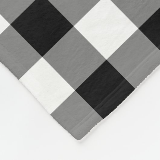 Couverture Polaire Plaqué Noir Et Blanc Moderne (Coin)