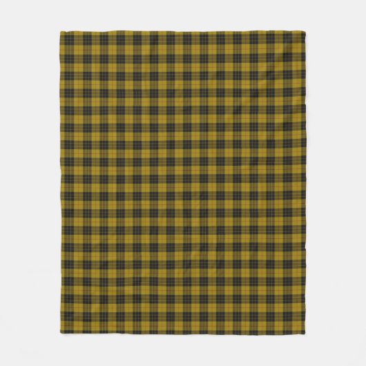 Couverture Polaire Plaque noire jaune tartan MacLeod (Devant)