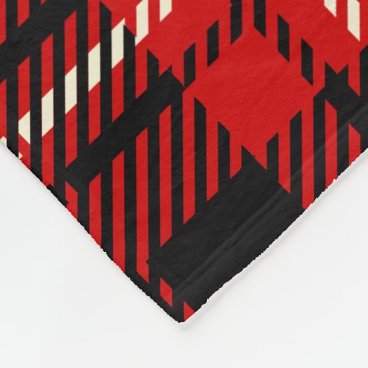Couverture Polaire Plaque rouge et noire (Coin)