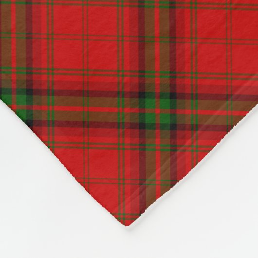 Couverture Polaire Plaque rouge vert tartan MacDougall (Coin)