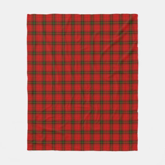 Couverture Polaire Plaque rouge vert tartan MacDougall (Devant)
