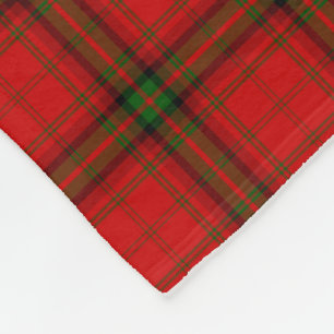 Couverture Polaire Plaque rouge vert tartan MacDougall