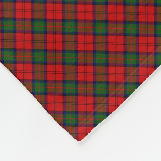 Couverture Polaire Plaque vert rouge tartan MacDuff (Coin)