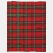 Couverture Polaire Plaques douillettes rouge noir vert (Devant)