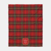 Couverture Polaire Plaques douillettes rouge noir vert (Devant)