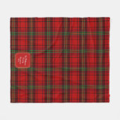 Couverture Polaire Plaques douillettes rouge noir vert (Devant (Horizontal))