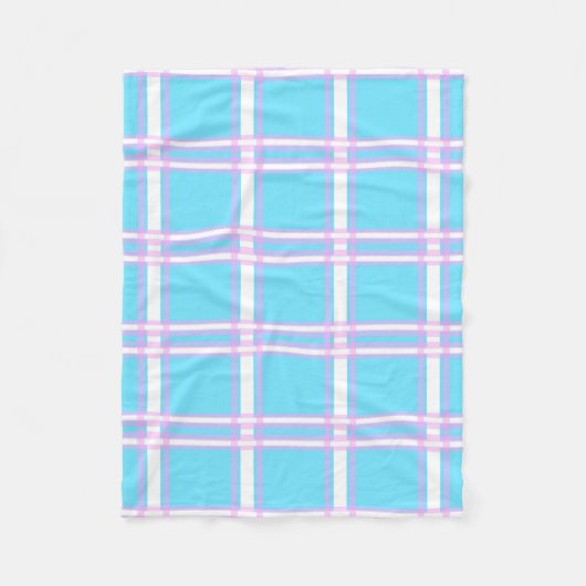 Couverture Polaire Plat bleu et rose (Devant)