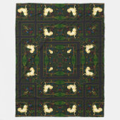 Couverture Polaire Plat de jardin victorien Unicorn enchantée (Devant)