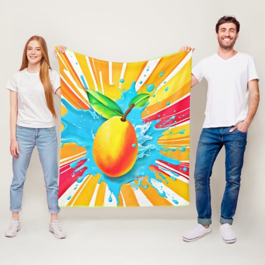 Couverture Polaire Plat Mango (En situation)