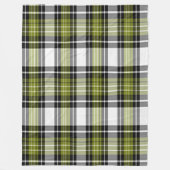 Couverture Polaire Plat vert olive et noir (Devant)