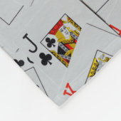 Couverture Polaire Plateau De Motif De Cartes De Jeu Éparpillées, (Coin)