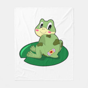 Couverture Polaire Plâtre Coeur Feuille de grenouille
