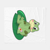 Couverture Polaire Plâtre Coeur Feuille de grenouille (Devant (Horizontal))