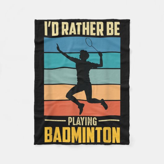 Couverture Polaire Play Badminton Shuttle Retro Badminton Player Game (Devant)