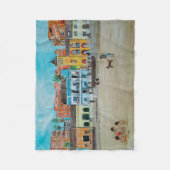 Couverture Polaire Playa de la Malvarrosa Painting by Alfred Fox (Devant)