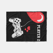 Couverture Polaire Player 2 Valentines Day Gaming Matching Couple Gam (Devant (Horizontal))