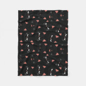 Couverture Polaire Playful Black Cat Faces – Cute Kawaii (Devant)