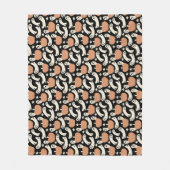 Couverture Polaire Playful Ghosts and Pumkins on Black - Halloween R (Devant)