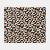 Couverture Polaire Playful Ghosts and Pumkins on Black - Halloween R (Devant (Horizontal))