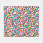 Couverture Polaire Playful Minimalist Cats in Multi-Coloured Pastels (Devant (Horizontal))