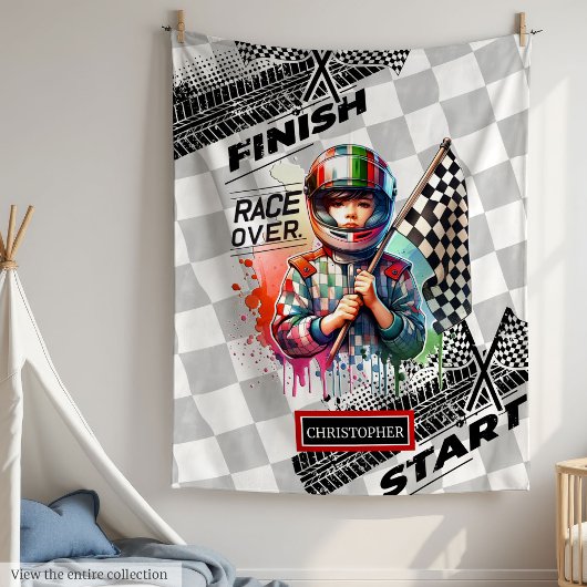 Couverture Polaire Playful Racing Blanket Formule 1 Sport Car Boy