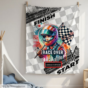 Couverture Polaire Playful Racing Blanket Formule 1 Sport Car Boy