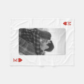 Couverture Polaire Playing Card Couple Photo Romantic Love Heart Gift (Devant (Horizontal))