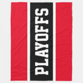 Couverture Polaire PLAYOFFS Athlète Bright Rouge Noir Blancs (Devant)