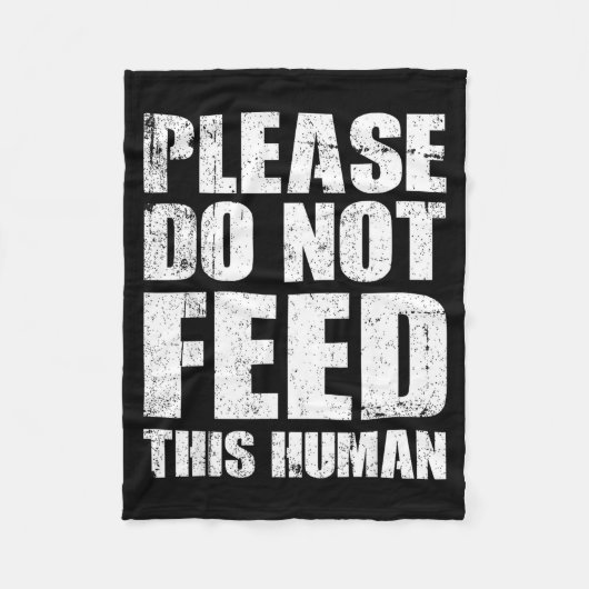 Couverture Polaire Please Do Not Feed This Human (Devant)