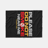 Couverture Polaire Please Do Not Smoke Near Me Thank You  (Devant (Horizontal))