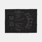 Couverture Polaire Please Don’t Talk To Me, Funny Sarcastic Quotes (Devant (Horizontal))