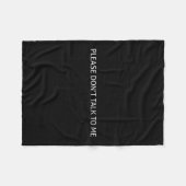 Couverture Polaire Please Don't Talk To Me Funny Gift (Devant (Horizontal))