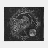 Couverture Polaire Pleine lune de faucon (Devant (Horizontal))
