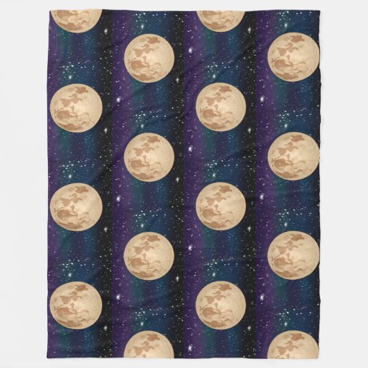 Couverture Polaire Pleine lune sur la main étoilée (Devant)