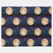 Couverture Polaire Pleine lune sur la main étoilée (Devant (Horizontal))