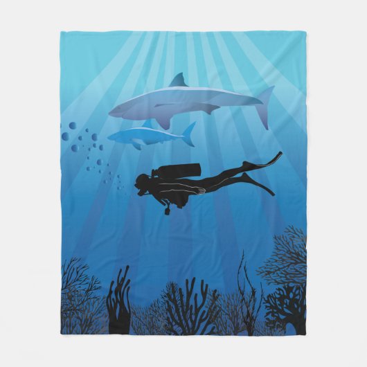 Couverture Polaire Plongée de requin Plongée plongée (Devant)