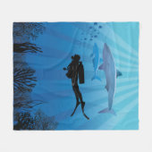 Couverture Polaire Plongée de requin Plongée plongée (Devant (Horizontal))