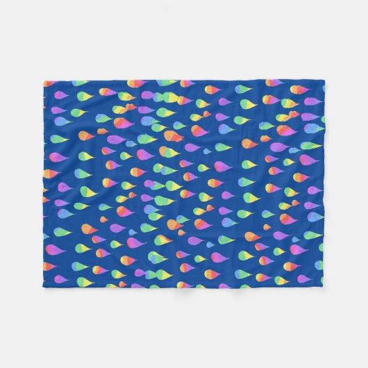 Couverture Polaire Pluie Arc-en-ciel goutte Reiki Chakra Blanket (Devant (Horizontal))