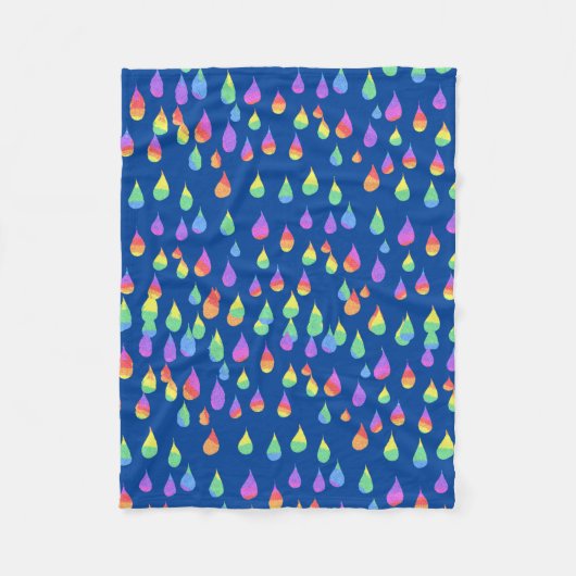 Couverture Polaire Pluie Arc-en-ciel goutte Reiki Chakra Blanket (Devant)