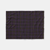 Couverture Polaire Plum violet plaid noir/jaune/or (Devant (Horizontal))
