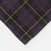 Couverture Polaire Plum violet plaid noir/jaune/or (Coin)