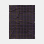 Couverture Polaire Plum violet plaid noir/jaune/or (Devant)