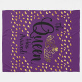 Couverture Polaire Plum violet violet et or Reine Tiara Thon (Devant (Horizontal))