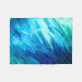 Couverture Polaire Plume Abstrait Bleu Vert (Devant (Horizontal))